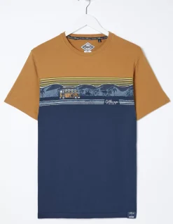 Men FatFace T-Shirts|Volkswagen Chest Stripe T-Shirt