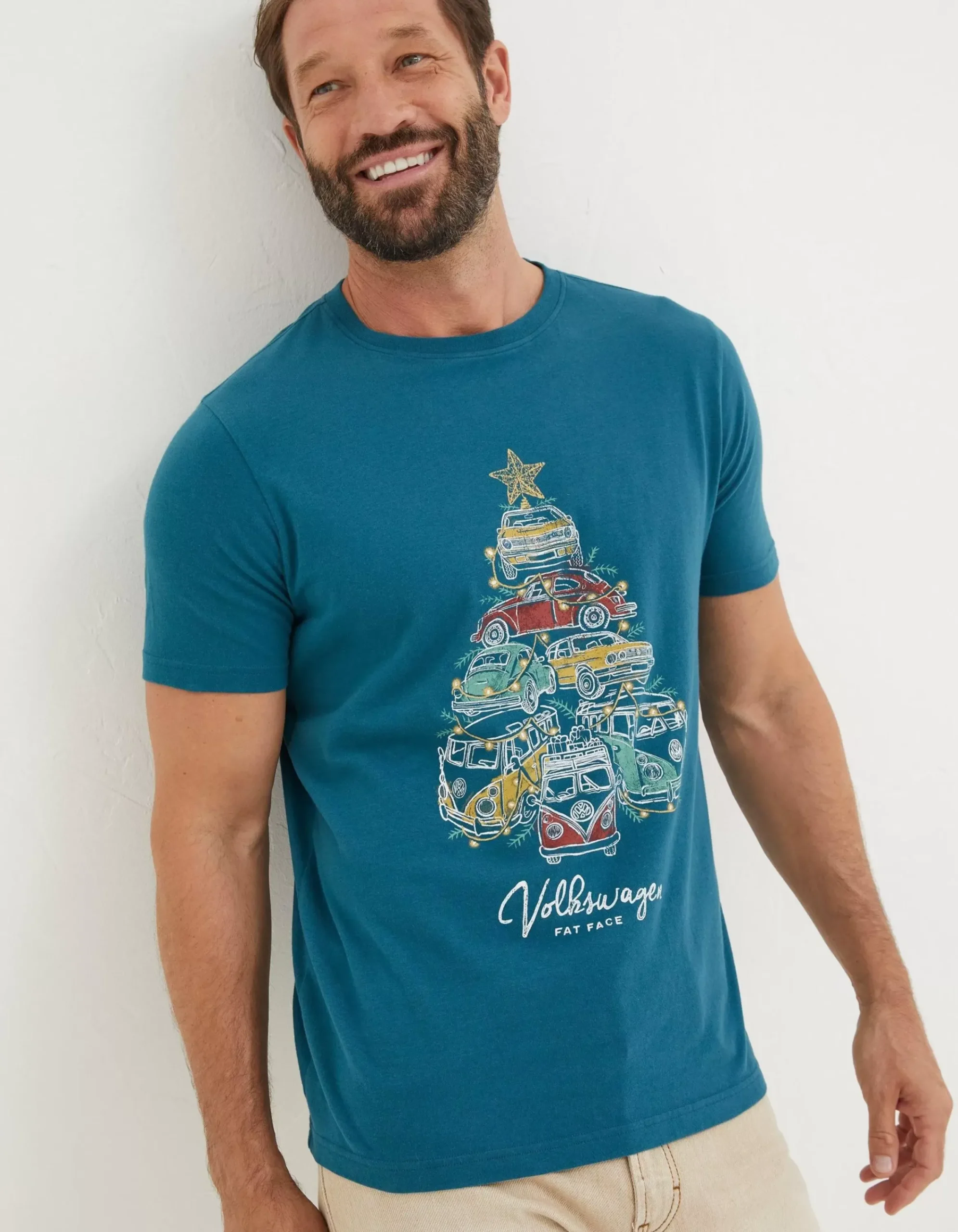 Men FatFace View All|Vw Stacked T-Shirt