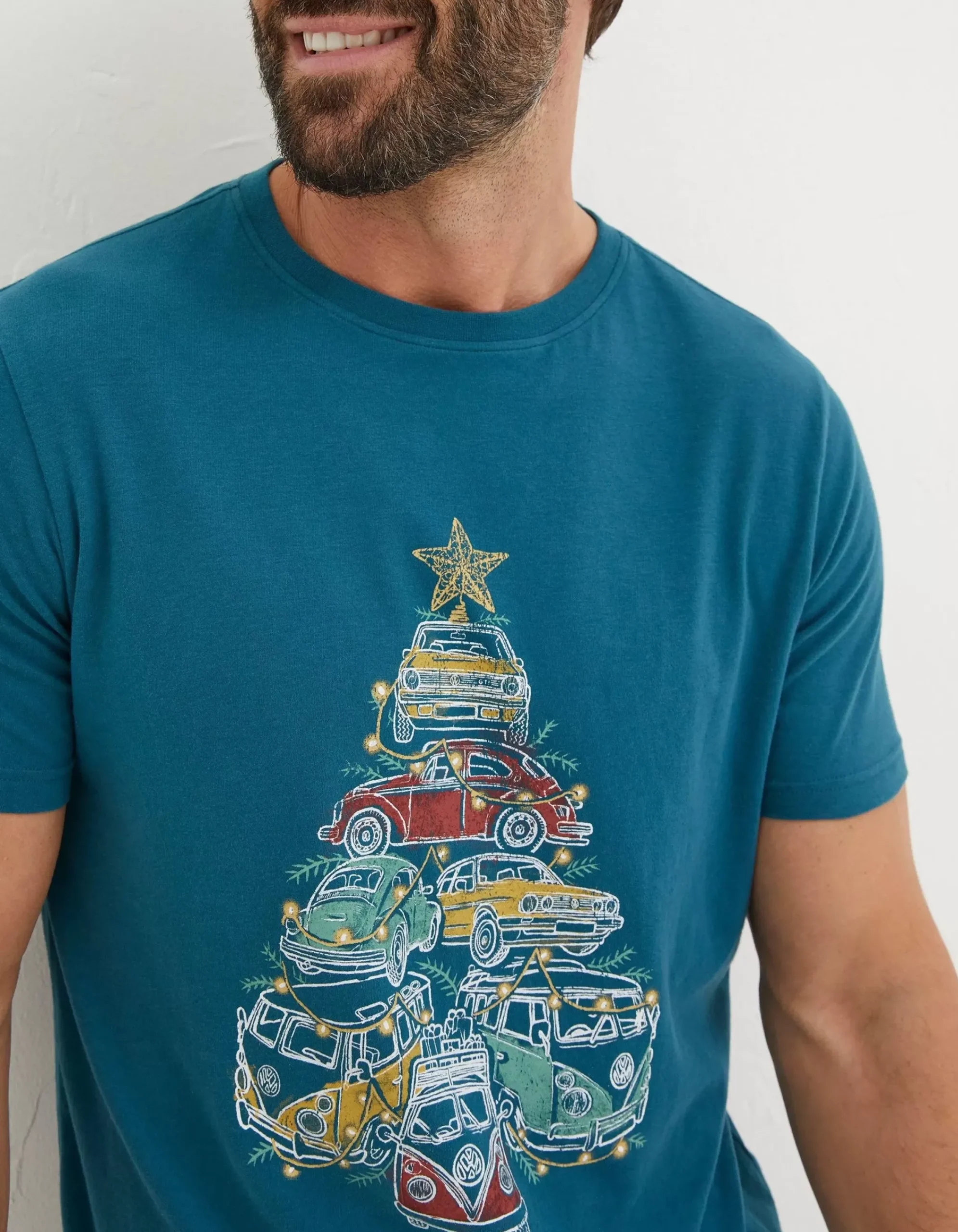Men FatFace View All|Vw Stacked T-Shirt