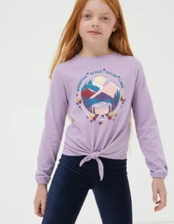 Girls FatFace View All|Waist Tie Long Sleeve T-Shirt