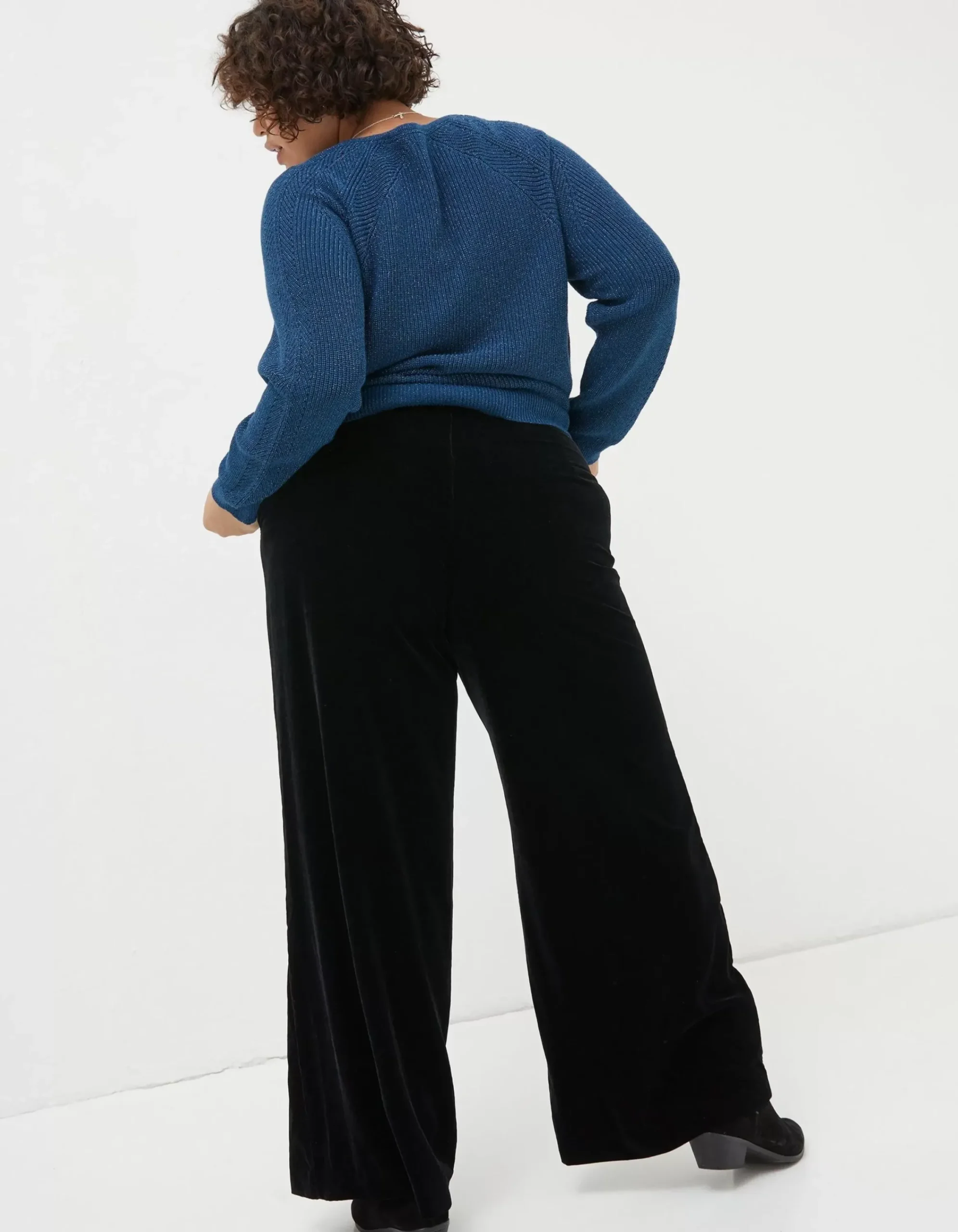 Women FatFace View All|Wide Leg Velvet Trousers