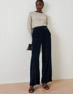 Women FatFace View All|Wide Leg Velvet Trousers