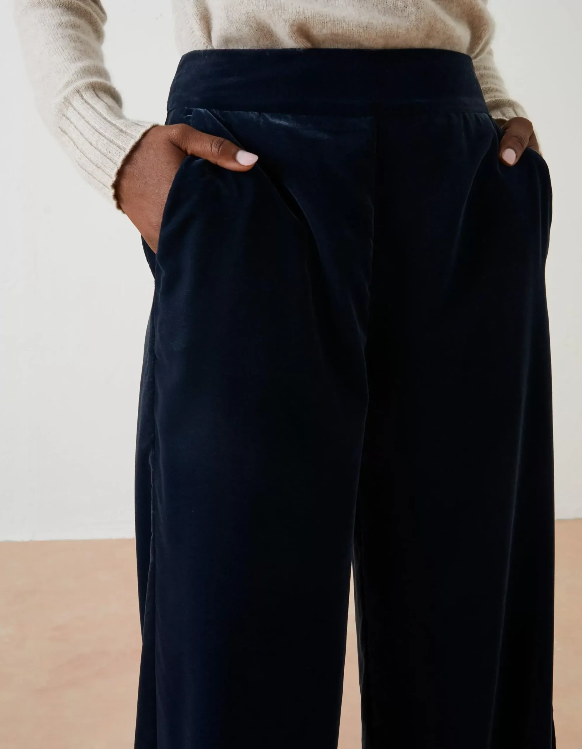 Women FatFace View All|Wide Leg Velvet Trousers