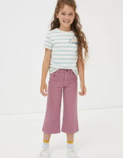 Girls FatFace View All|Willow Wide Leg Coloured Cropped Jeans