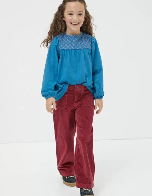 Girls FatFace Dungarees, Jeans & Leggings|Willow Wide Leg Cord Trouser