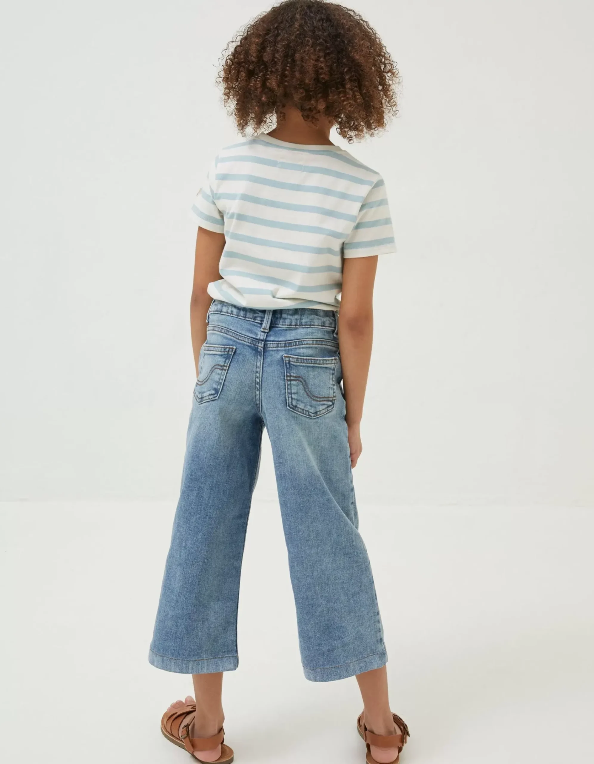 Girls FatFace View All|Willow Wide Leg Crop Jeans
