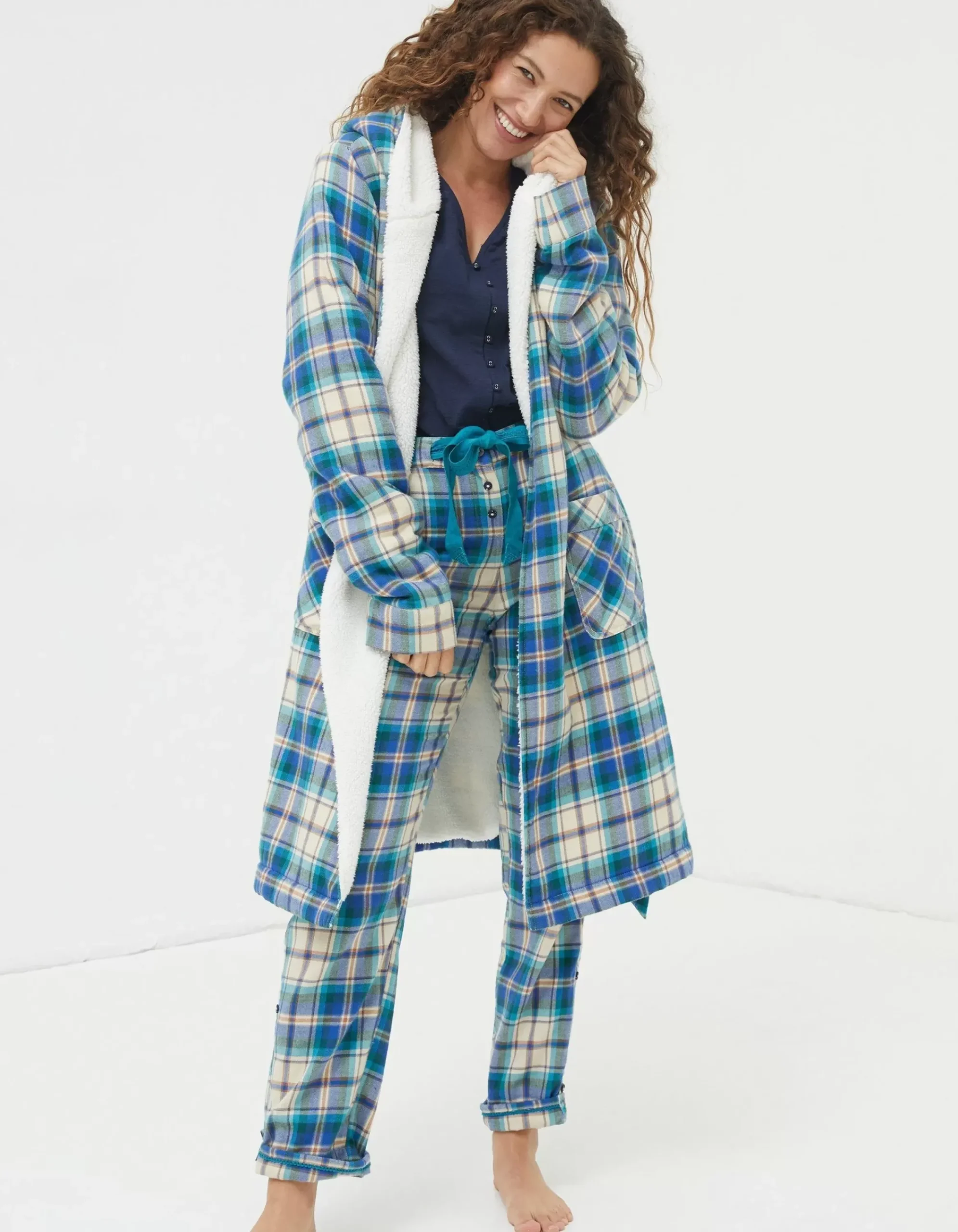 Women FatFace View All|Winter Check Robe