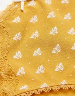 Women FatFace View All|Woodblock Bee Mini Knickers