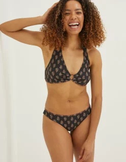 Women FatFace Beachwear & Swimwear|Woodblock Bikini Top