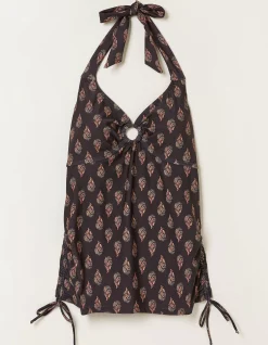 Women FatFace Beachwear & Swimwear|Woodblock Tankini Top