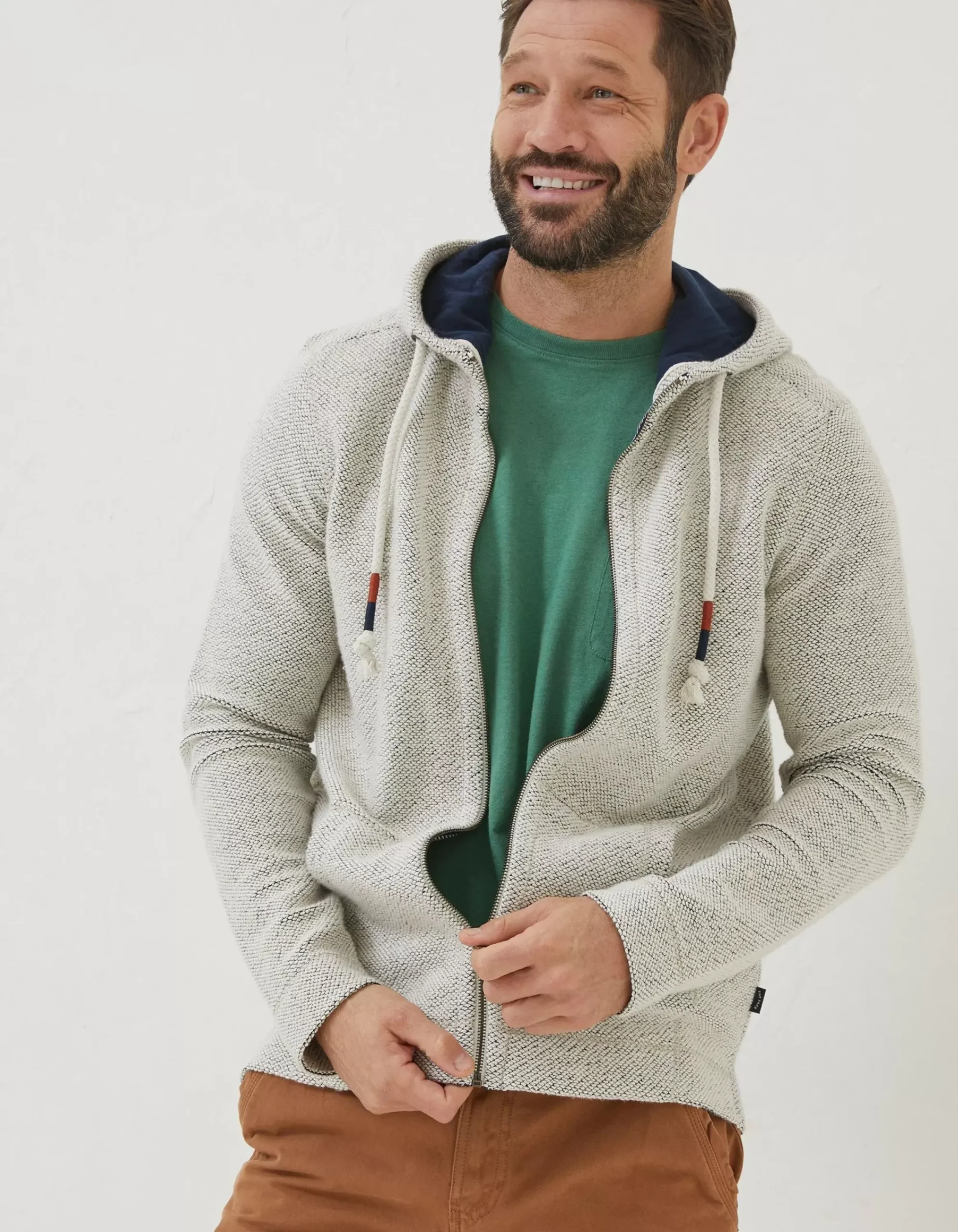 Men FatFace Sweatshirts & Hoodies|Woolacombe Zip Through Hoodie