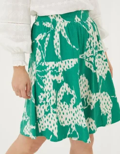 Women FatFace View All|Wynne Textured Leaves Skirt