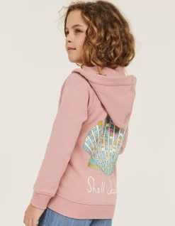 Girls FatFace View All|Zip Thru Shell Yeah Hoodie
